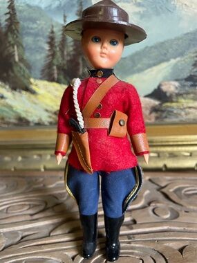 1950s Mountie Doll in Royal Uniform - Kids Toy